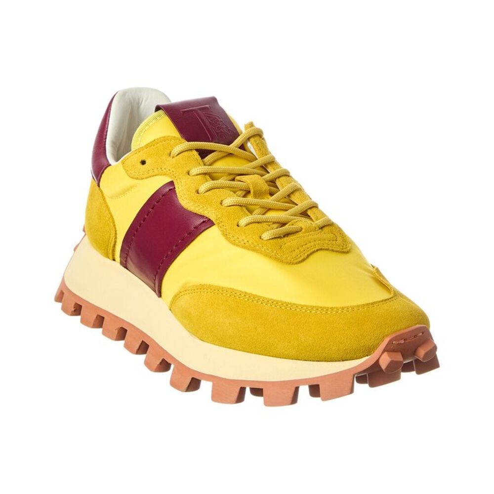 Tod's Logo Leather Sneaker, Yellow